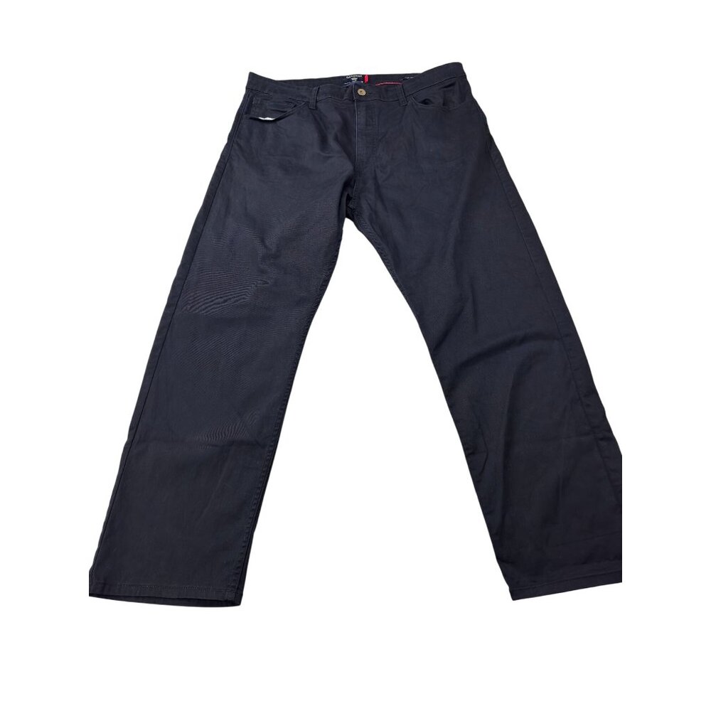 Dockers Mens Black Straight-Fit Pants W36 L29 Cotton Blend
